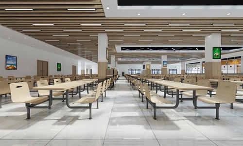 育才中学餐厅效果图